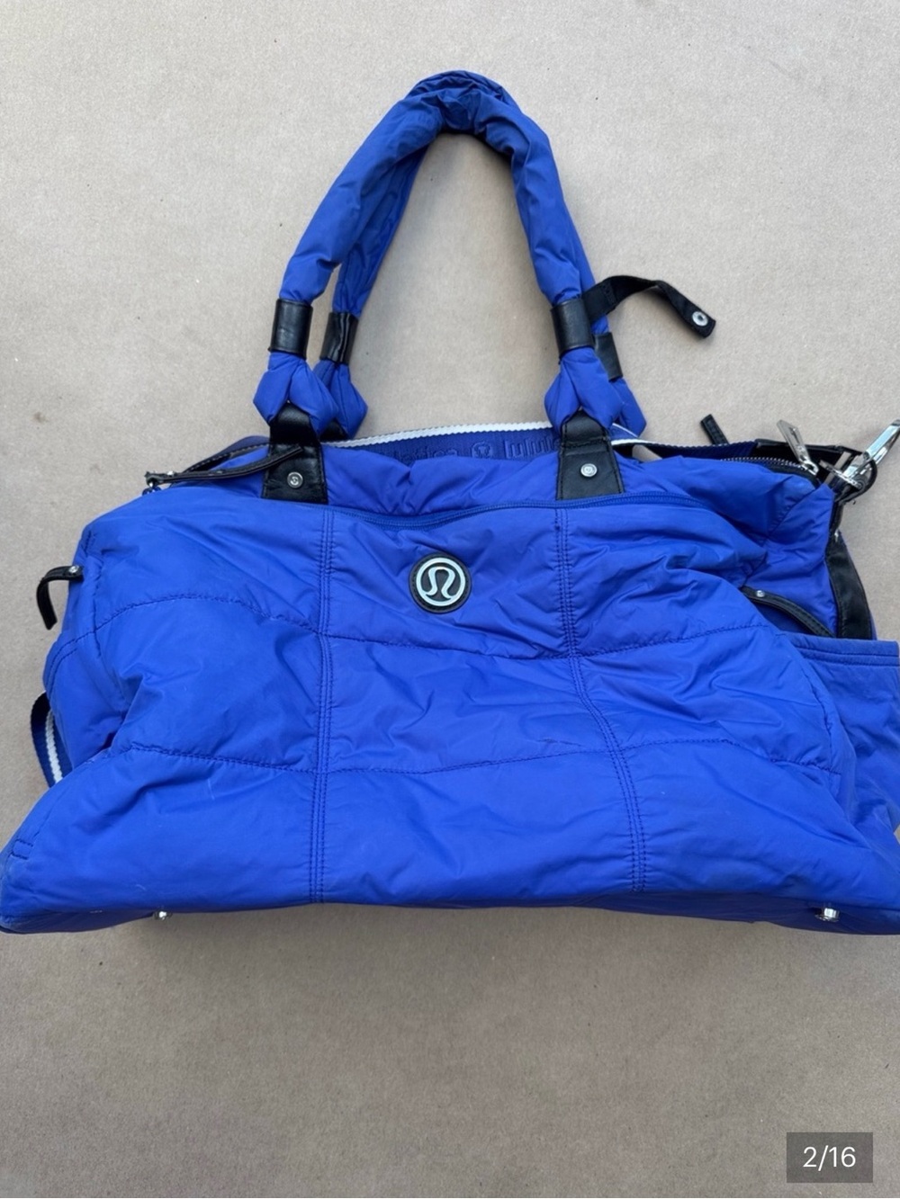 lululemon athletica Blue Duffel Tote Gym Bag-Used